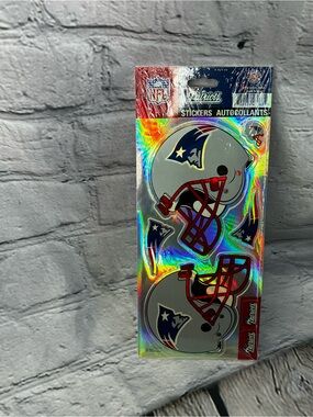 5/$20 NIP NFL New England Patriots Football Holographic Helmet Logo Stickers NEW
